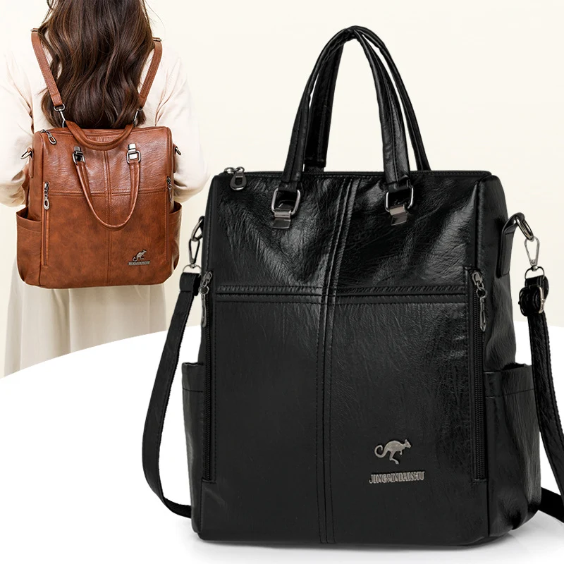 Multi-Functional Faux Leather Handbag Stornfield