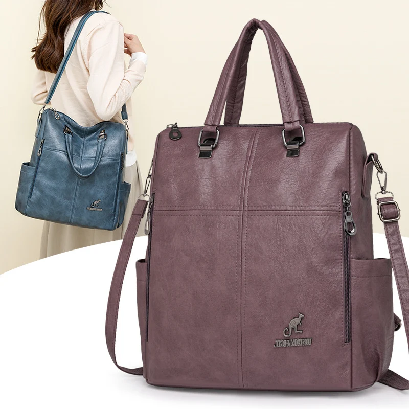 Multi-Functional Faux Leather Handbag Stornfield