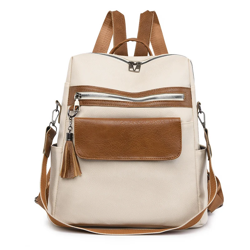 Multi-Functional Faux Leather Backpack Stornfield