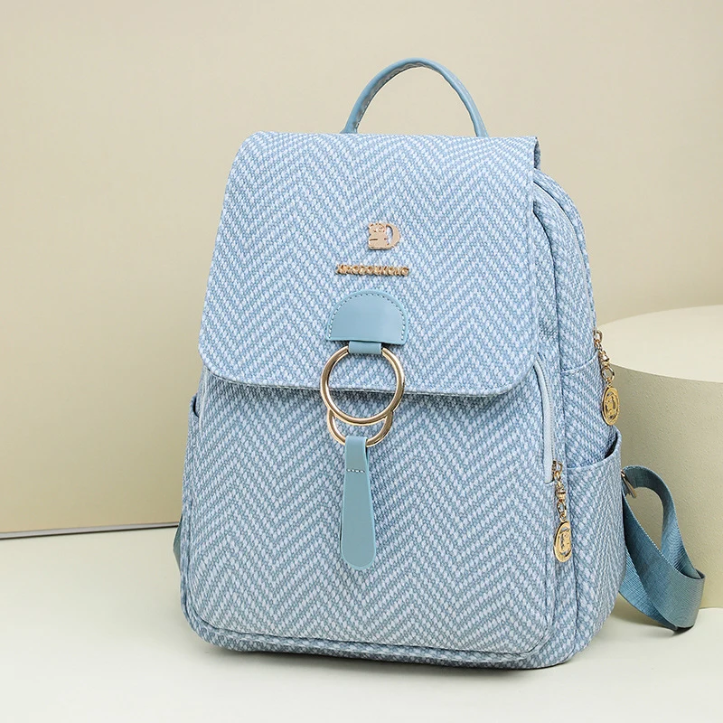Multi-Compartment Herringbone Fashion Backpack Stornfield
