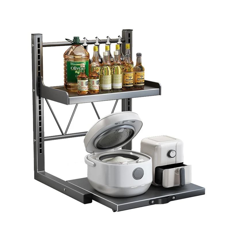 Adjustable workspace shelf made of metal
