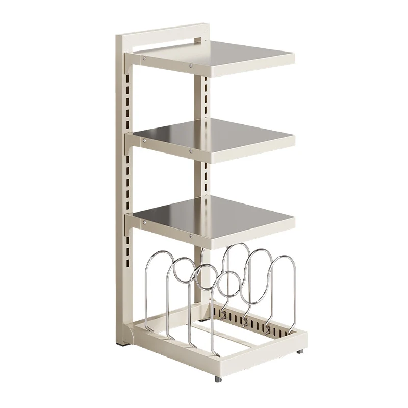 Stainless steel pot stand, 2–4 levels, adjustable