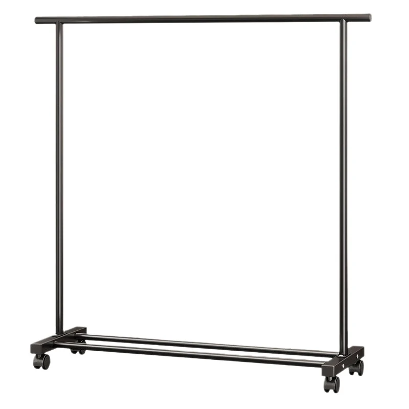 Standard clothing rack made of carbon steel, mobile