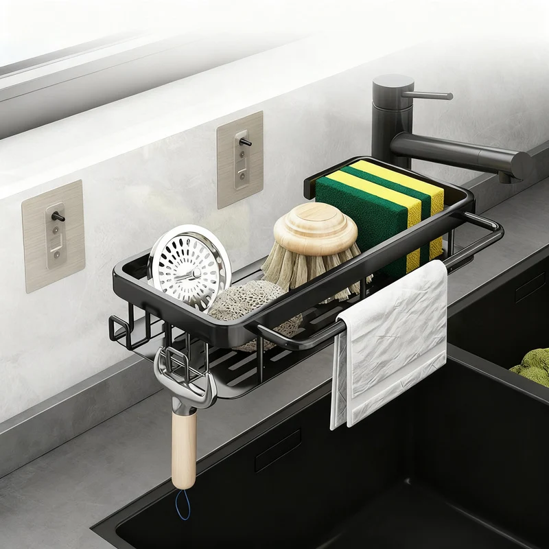 Dishcloth holder for the kitchen without drilling