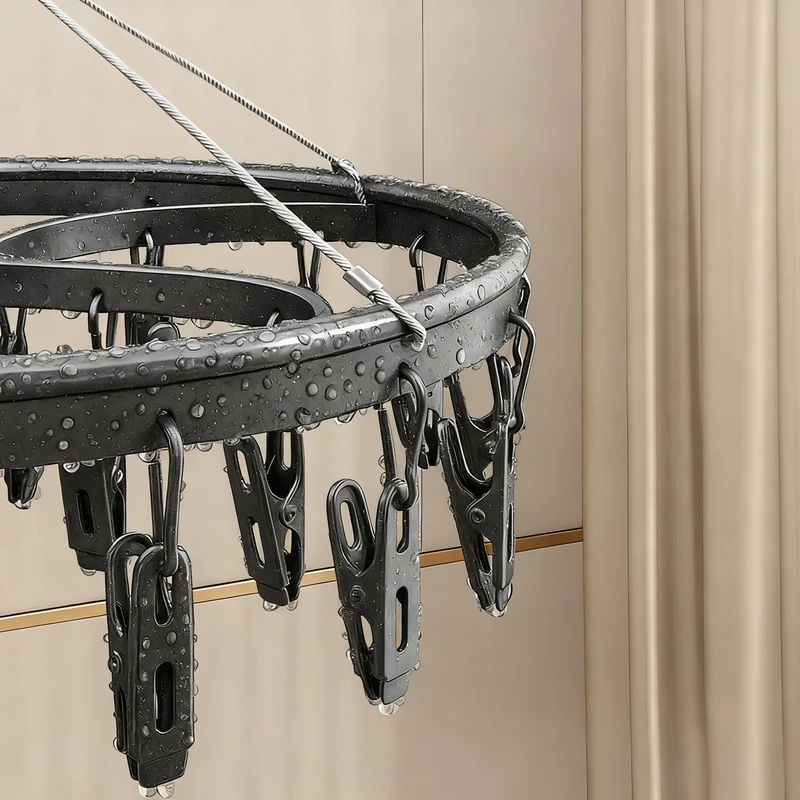 Sock drying rack with multiple clips