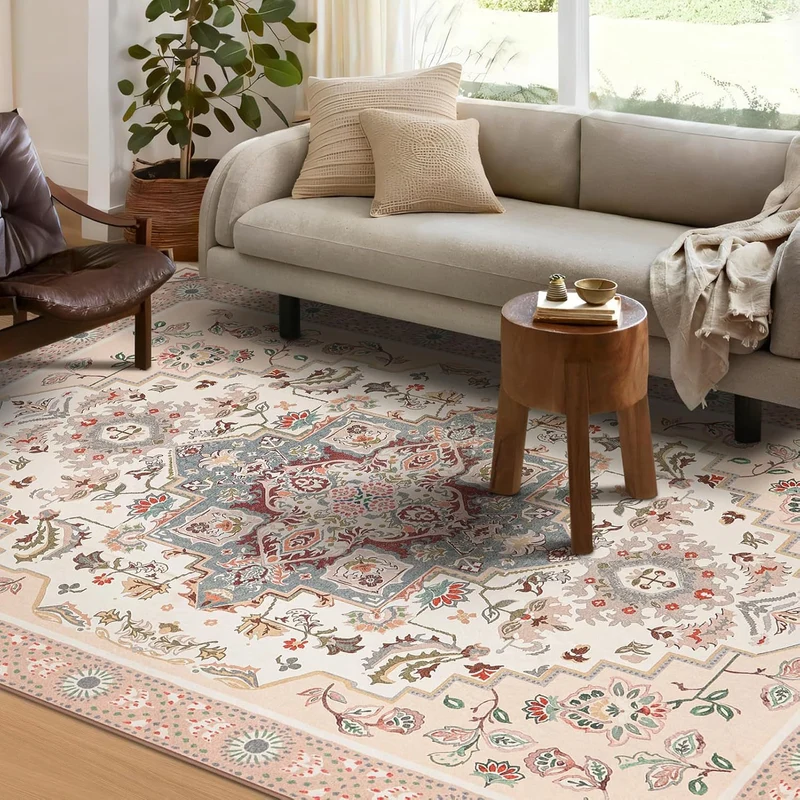 Premium Vintage Blumenmuster Teppich
