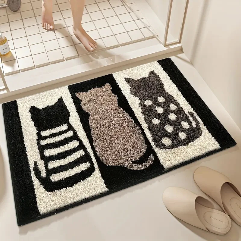 Plüsch Katze Thema Badezimmermatte