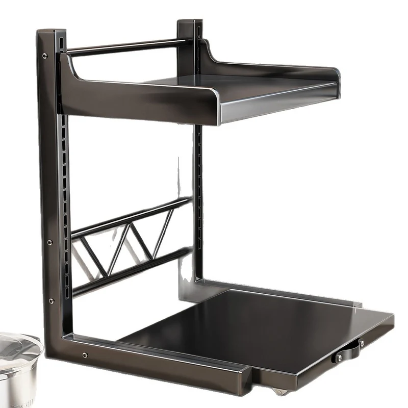 Kitchen shelf on wheels, 2 levels, height adjustable