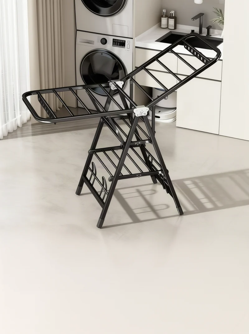 Foldable drying rack made of carbon steel