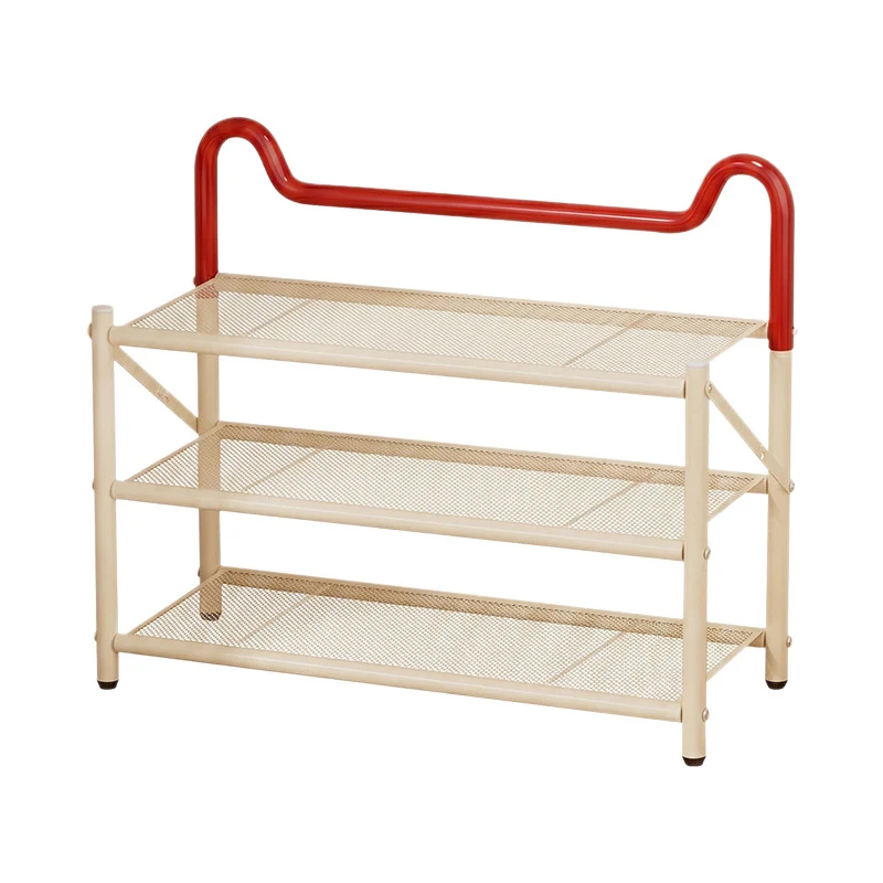 Foldable shoe rack made of metal, 3–5 tiers