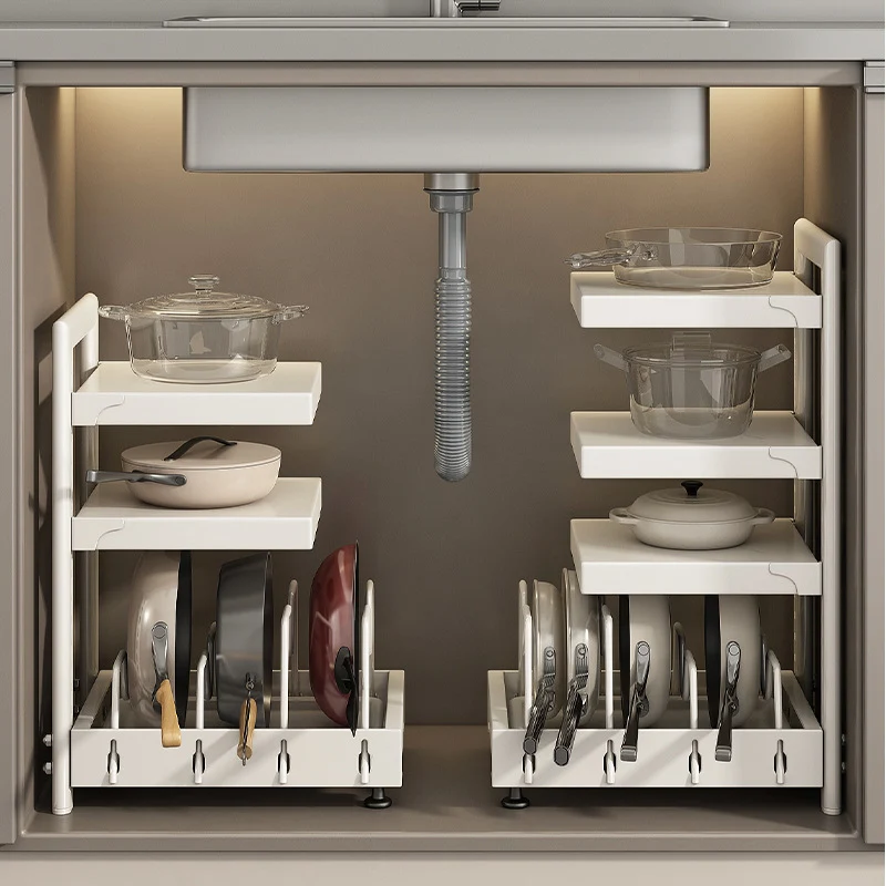 Carbon steel pot stand, 2–4 levels, height adjustable