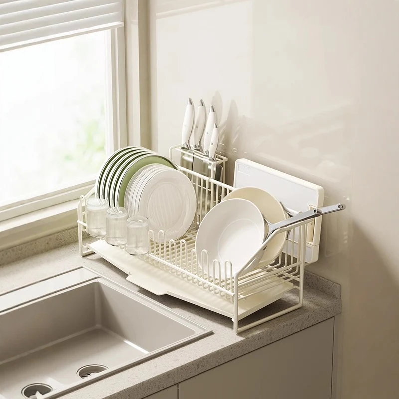 Carbon steel dish rack with accessories, modular