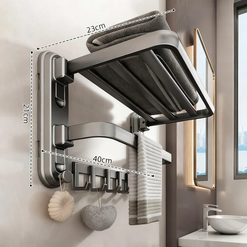 Towel holder with suction cup for bathroom