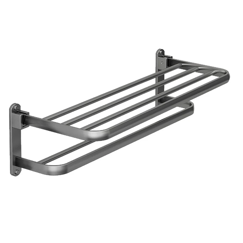 Aluminum towel holder, wall-mounted