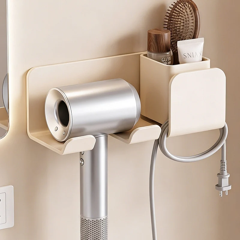Hairdryer holder with cable management