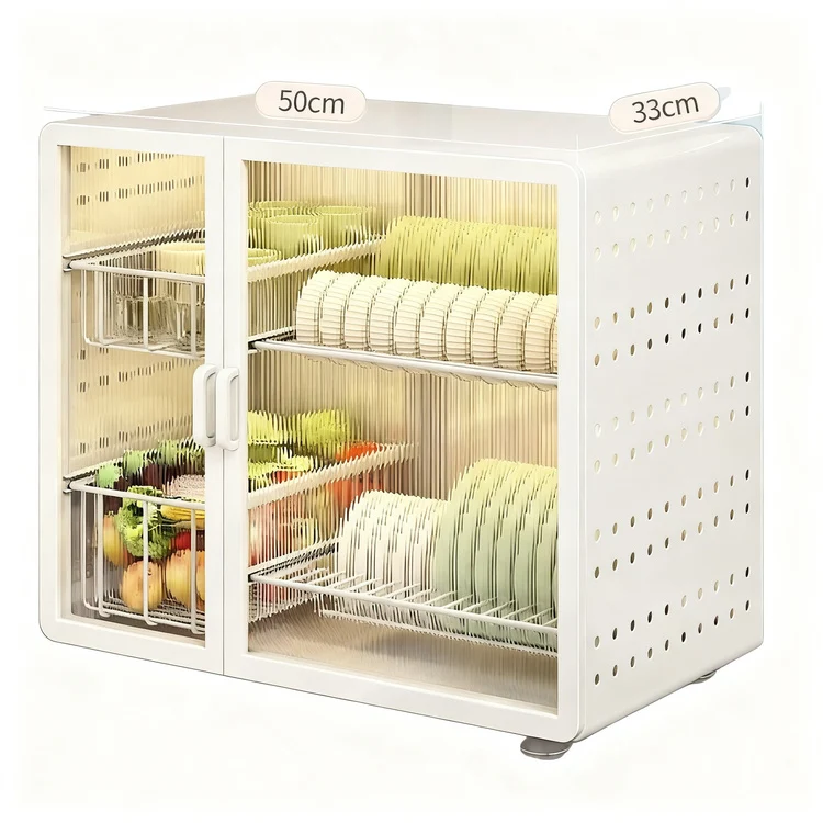 Dish drying rack with accessories, table model