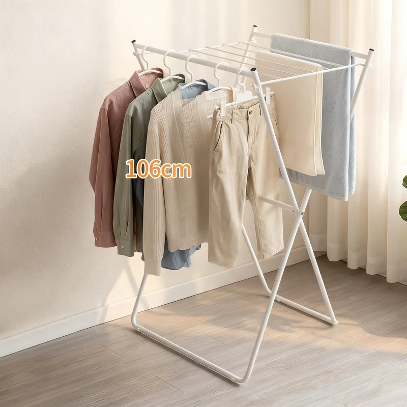 Foldable drying rack, double-layered, for balcony