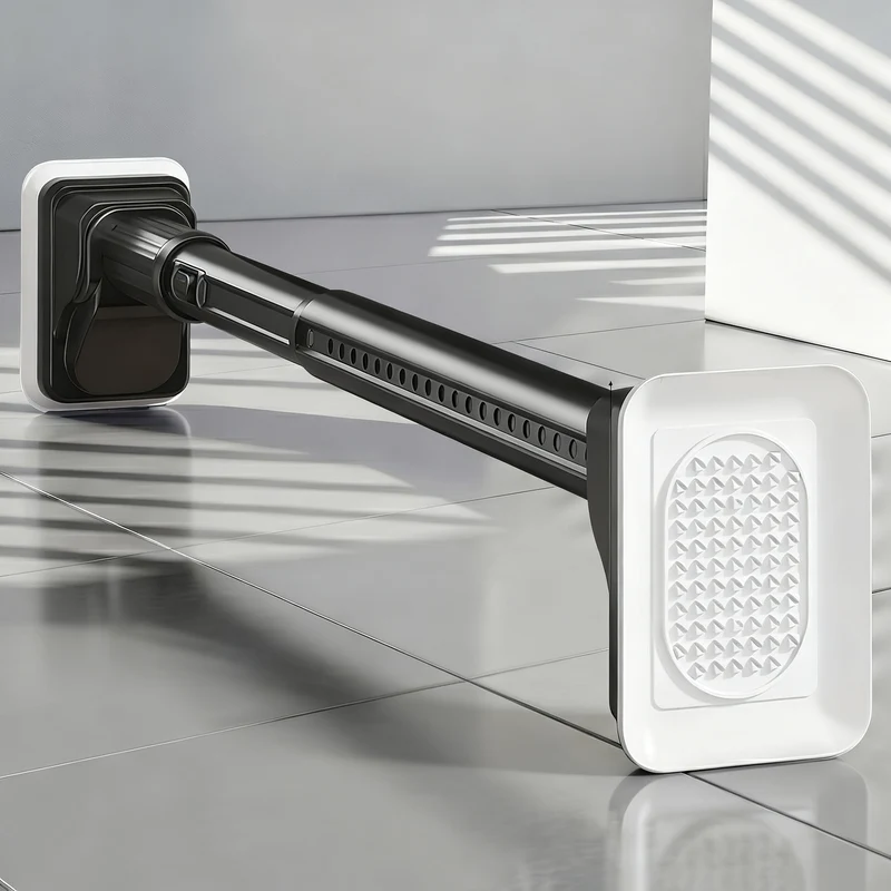Extendable laundry rack made of stainless steel, no drilling required