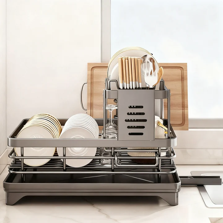 Dish drying rack made of stainless steel