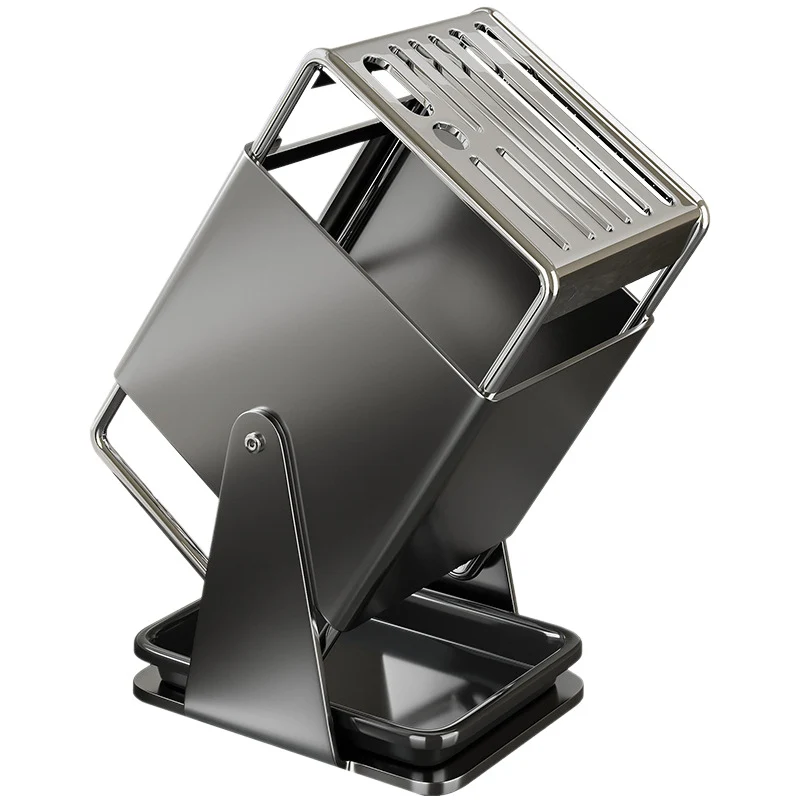 Multifunctional knife block set made of stainless steel