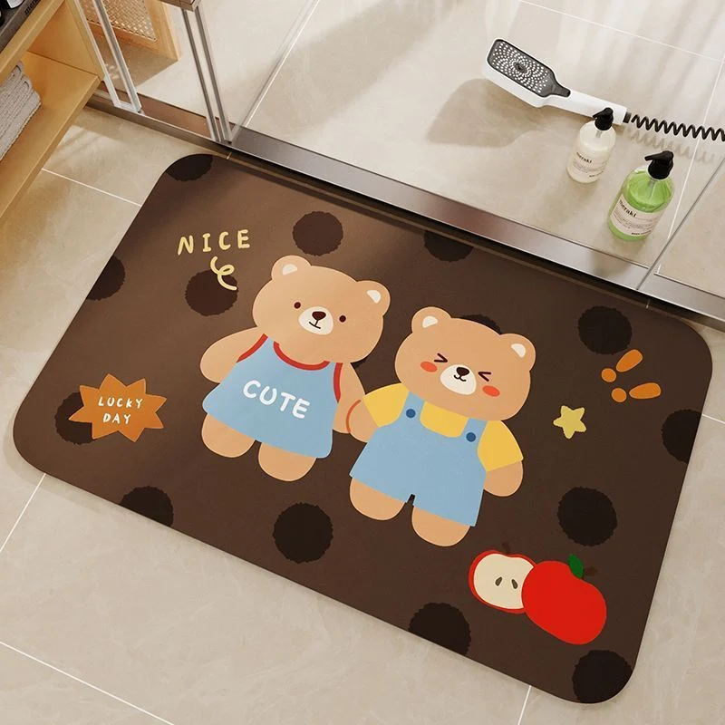 Cute Cartoon Bear Bath Mat