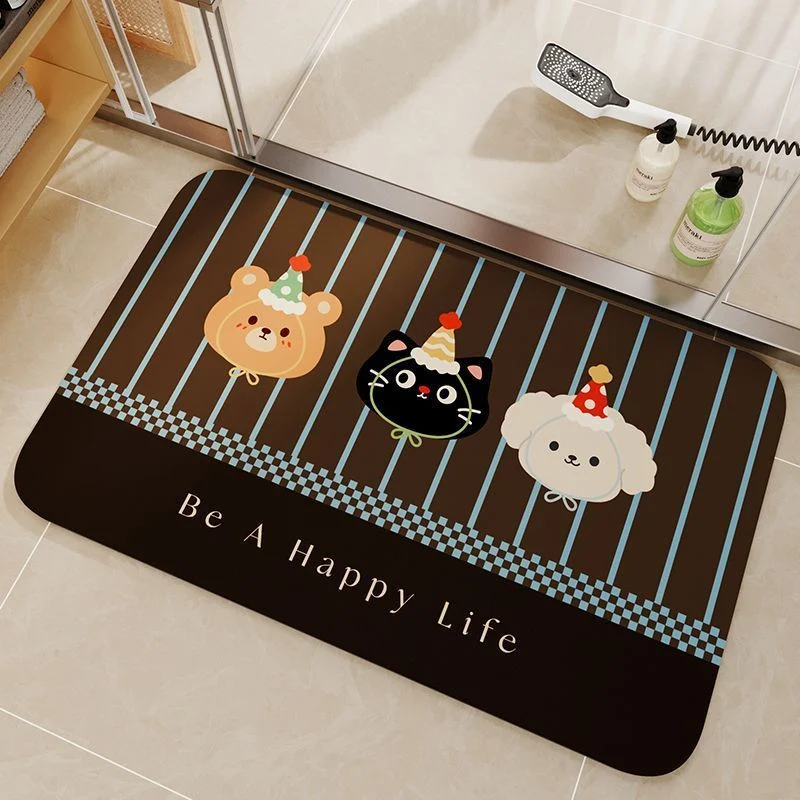 Cute Cartoon Bear Bath Mat