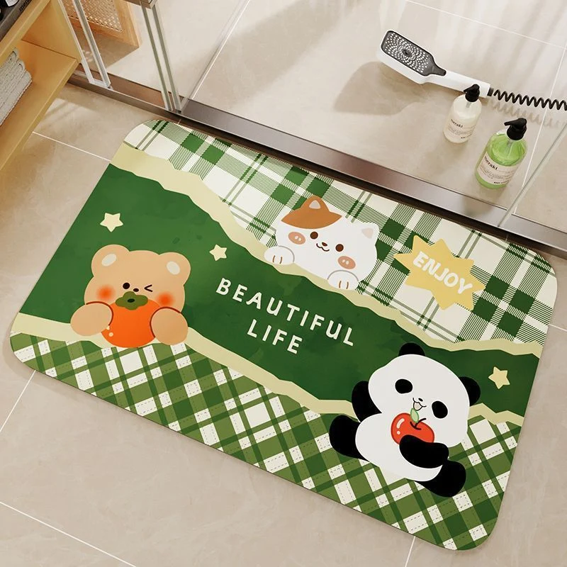 Cute Cartoon Bear Bath Mat