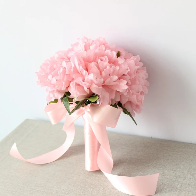 Lifelike Floral Bouquet with Silk Flowers