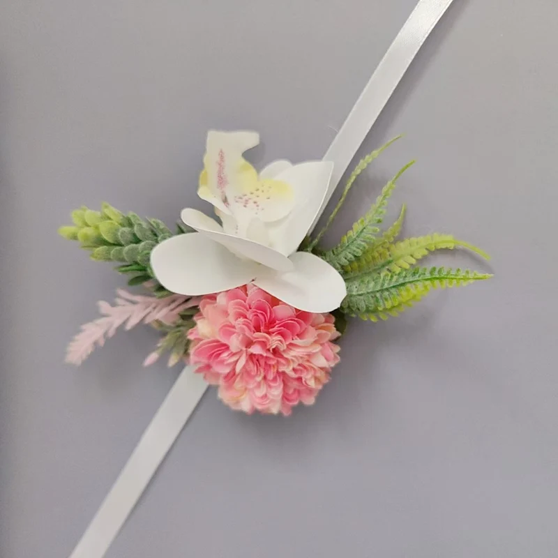 Floral Corsage with Satin Ribbon