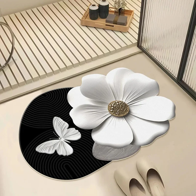 Artistic Floral Design Area Mat