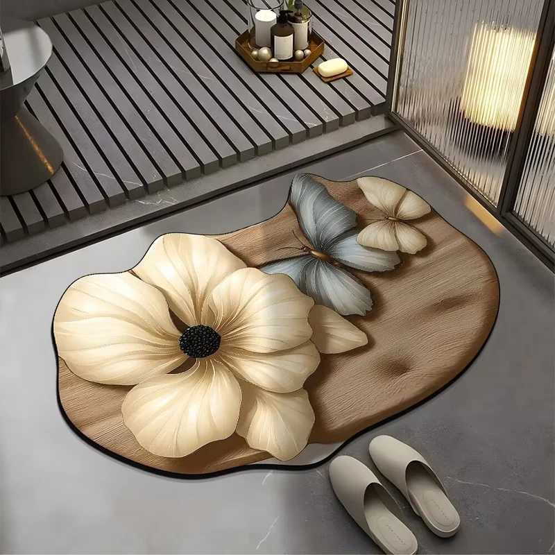 Artistic Butterfly Bath Rug