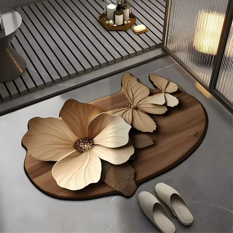 Artistic Butterfly Bath Rug