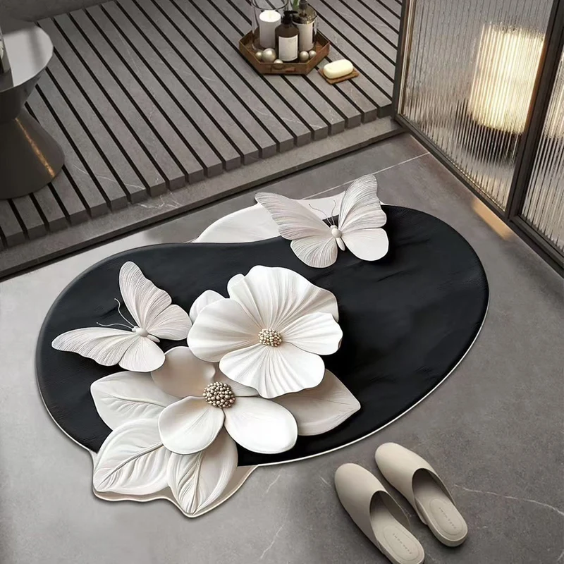 Artistic Butterfly Bath Rug