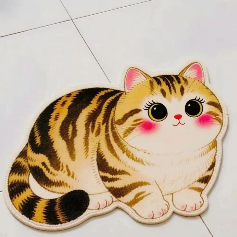 Gemütliche katzenförmige Badematte