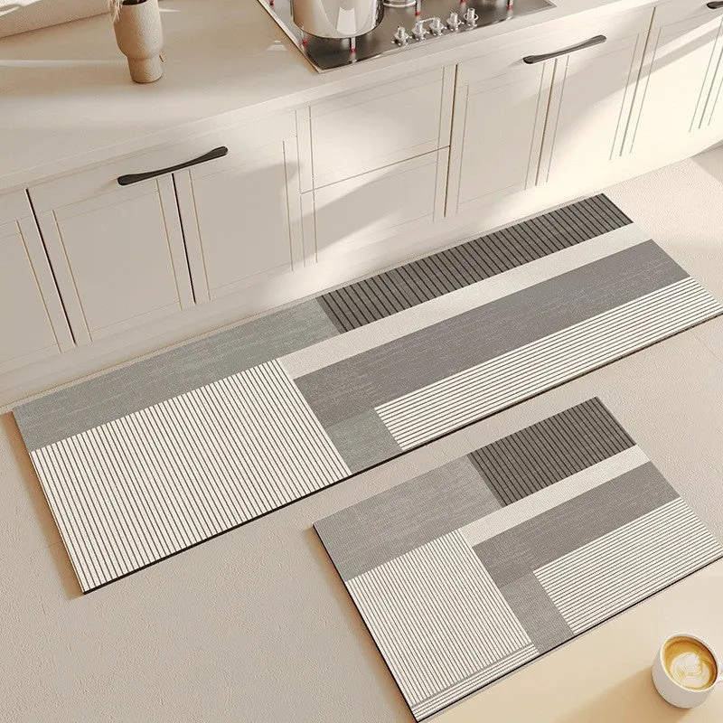 Abstract Geometric Kitchen Runner Mat