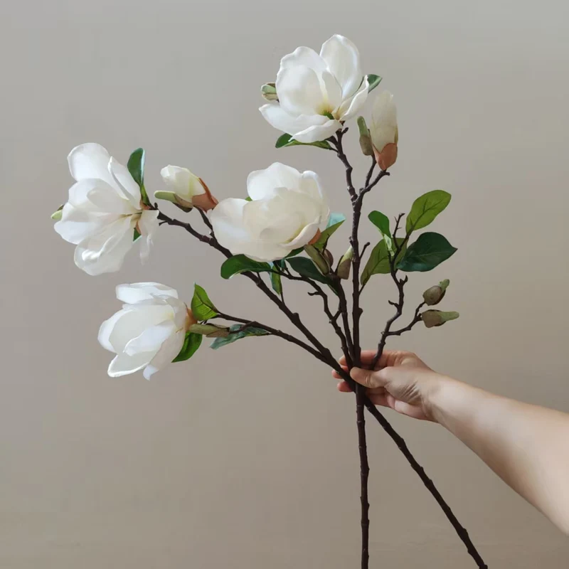 Realistic Magnolia Blossom Stem
