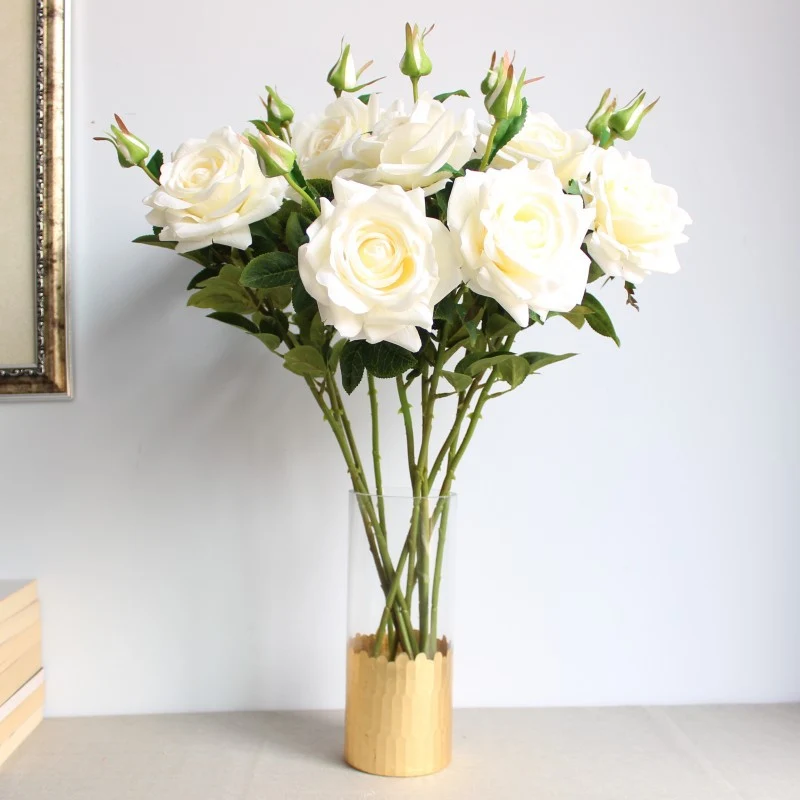 Realistic Floral Stem Rose