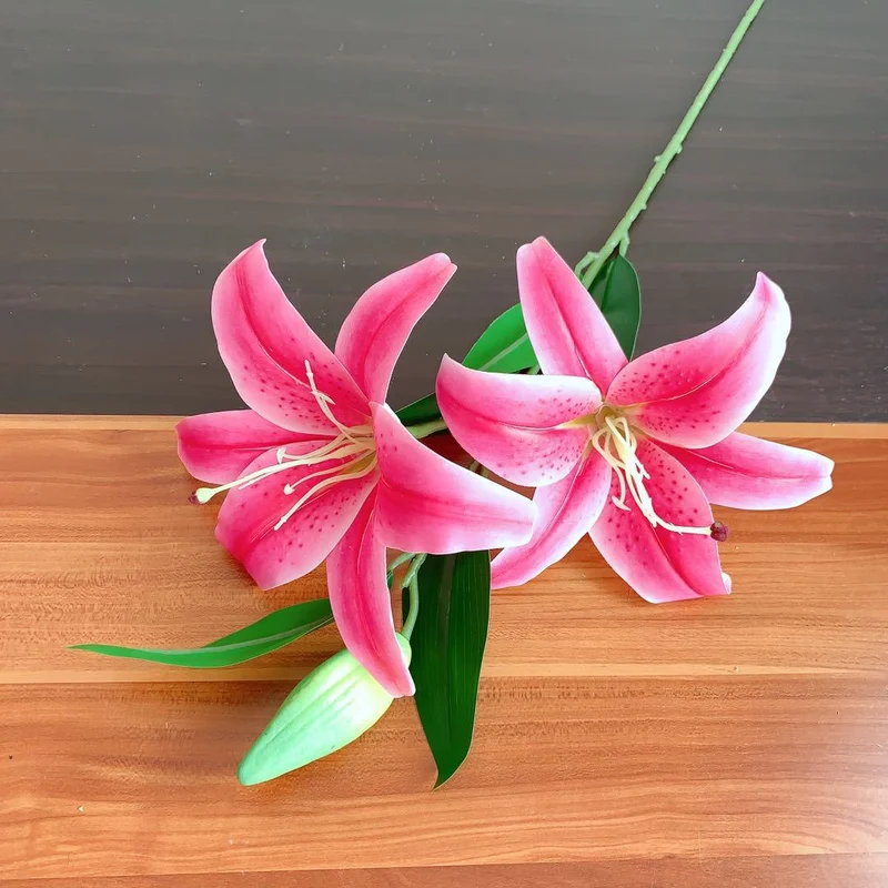 Realistic Floral Lily Stem