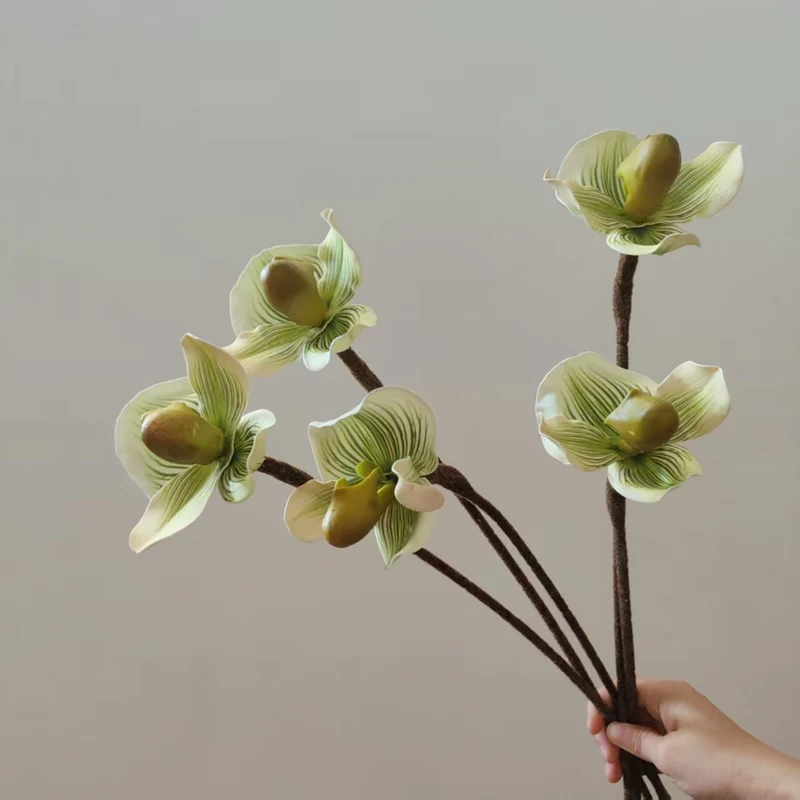 Realistic Orchid Stem Vase Decoration