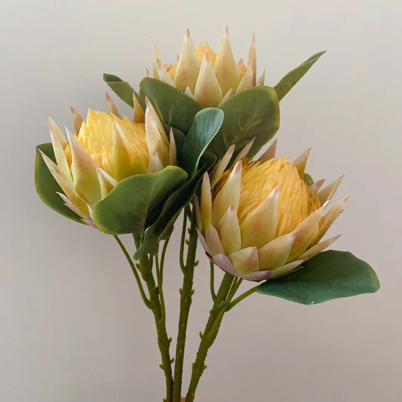 Lifelike Decorative Protea Flower Stem