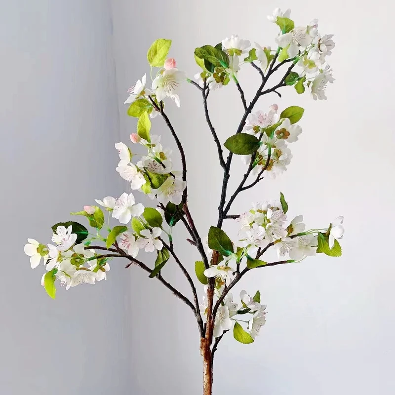 Lifelike Cherry Blossom Decorative Stem