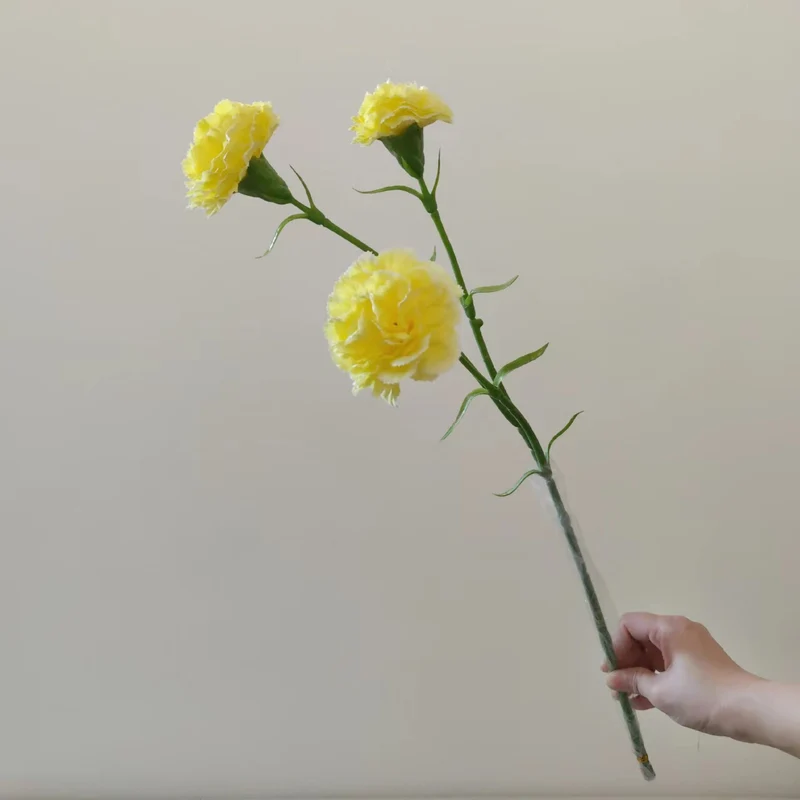 Lifelike Carnation Floral Stem