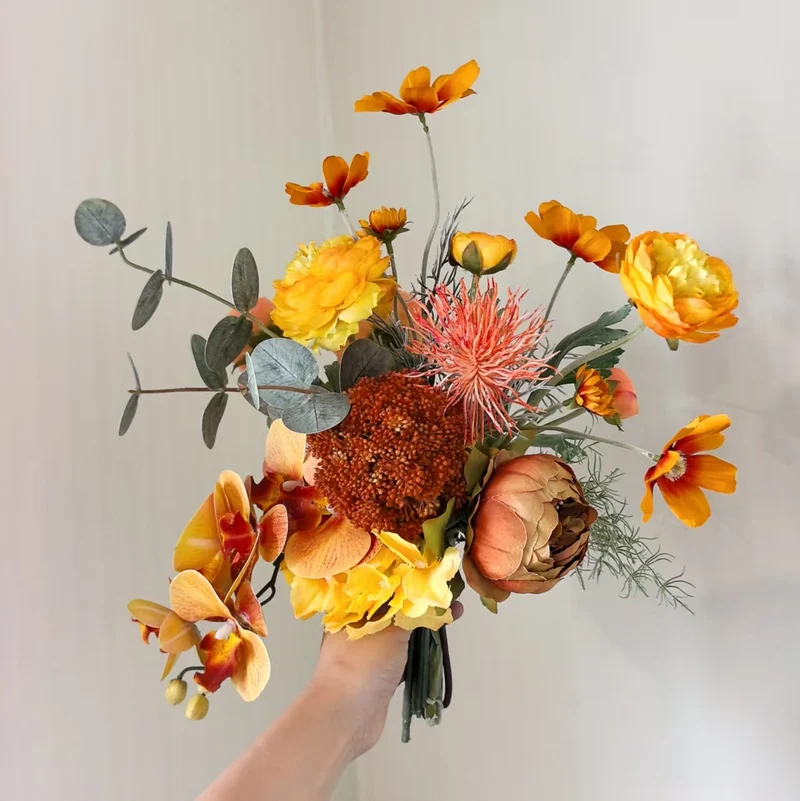 Lifelike Botanical Floral Bouquet