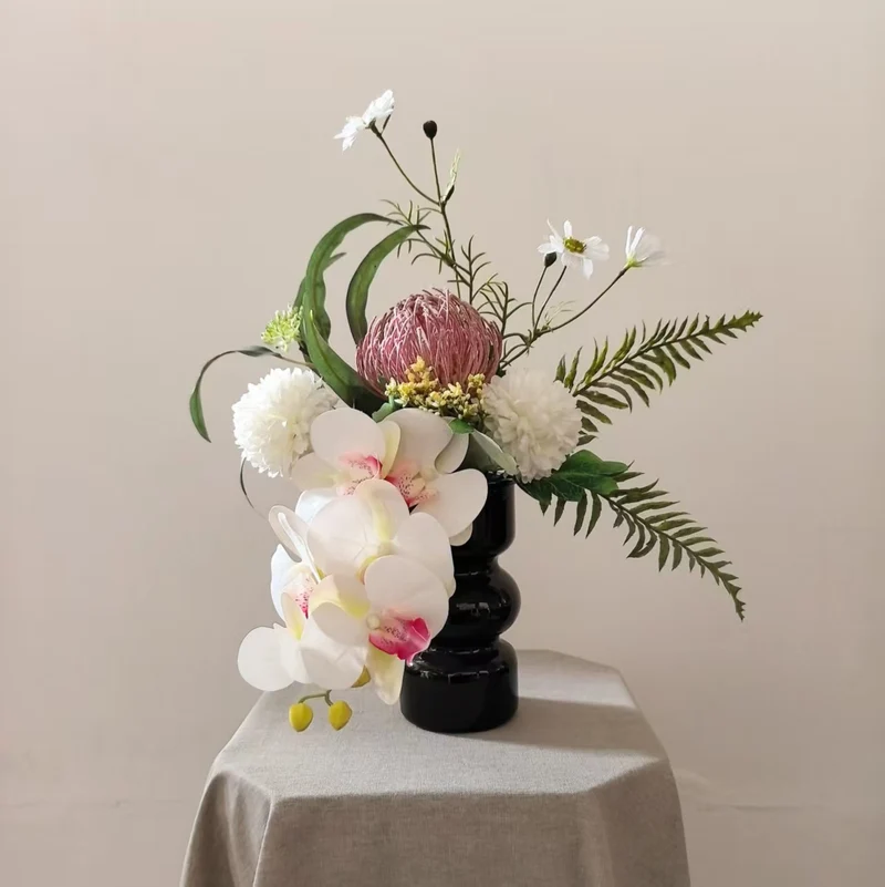 Lifelike Botanical Floral Arrangement