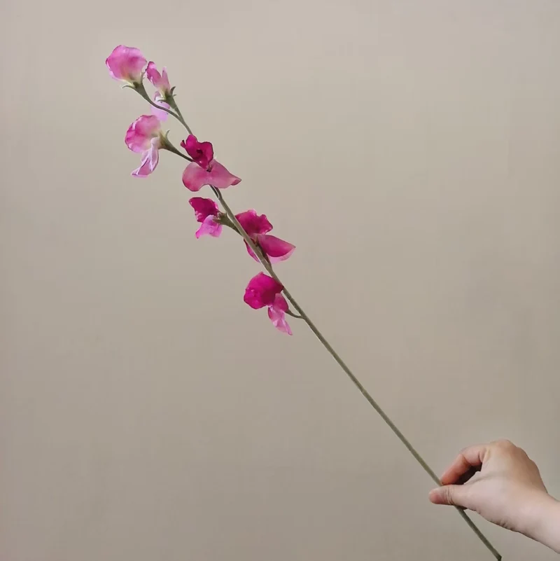 Elegant Silk Sweet Pea Stem