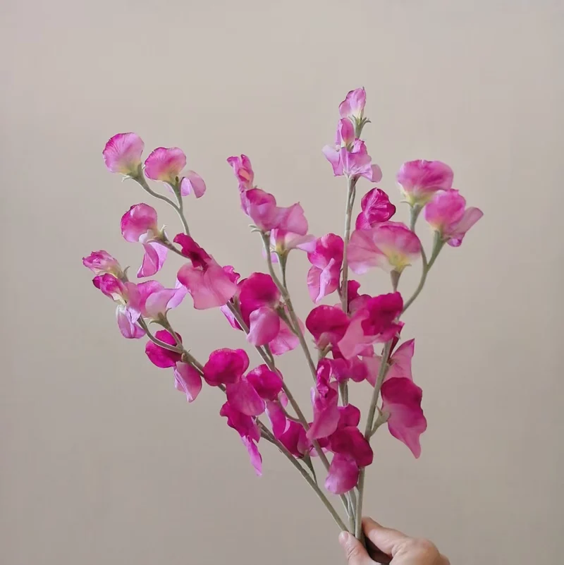 Elegant Silk Sweet Pea Stem