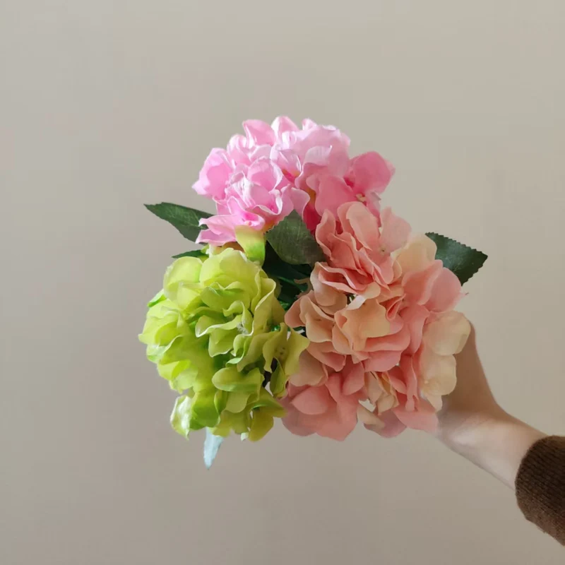 Elegant Faux Hydrangea Stem