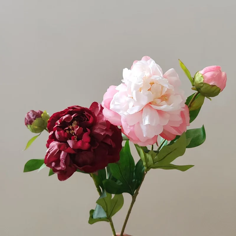 Premium Artificial Peony Stem