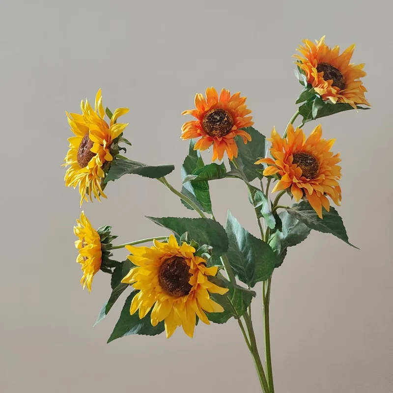 Lifelike Sunflower Stem Arrangement