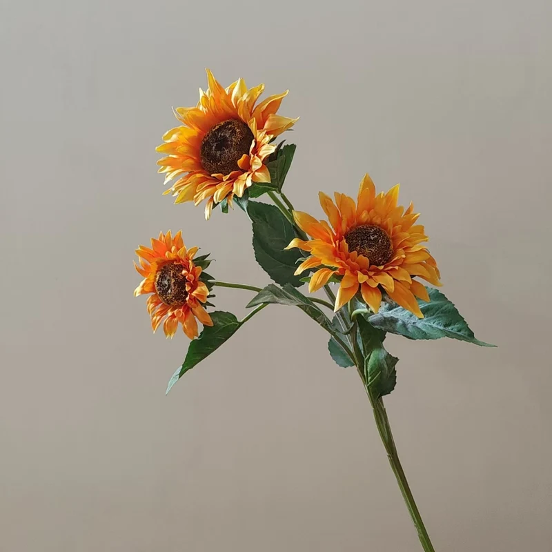 Lifelike Sunflower Stem Arrangement